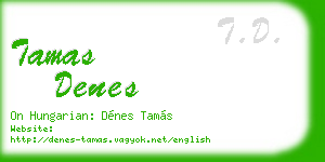 tamas denes business card